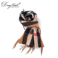 Best Selling Promotional Price Unisex Fashion Merino Wool Checked Scarf